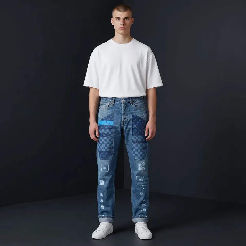 Levi's Vintage LV jeans personalizzati monogram