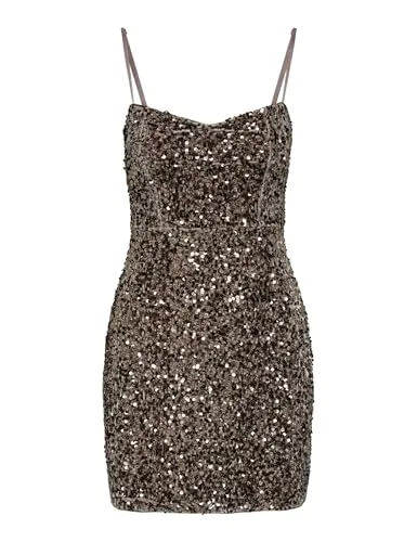 ONLY Onlconfidence S/L Sequins Tube Dress Jrs vestito nero M