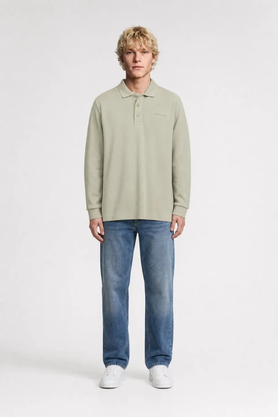 Teddy Smith P-Joel ML Polo Manica Lunga Kaki Cotone