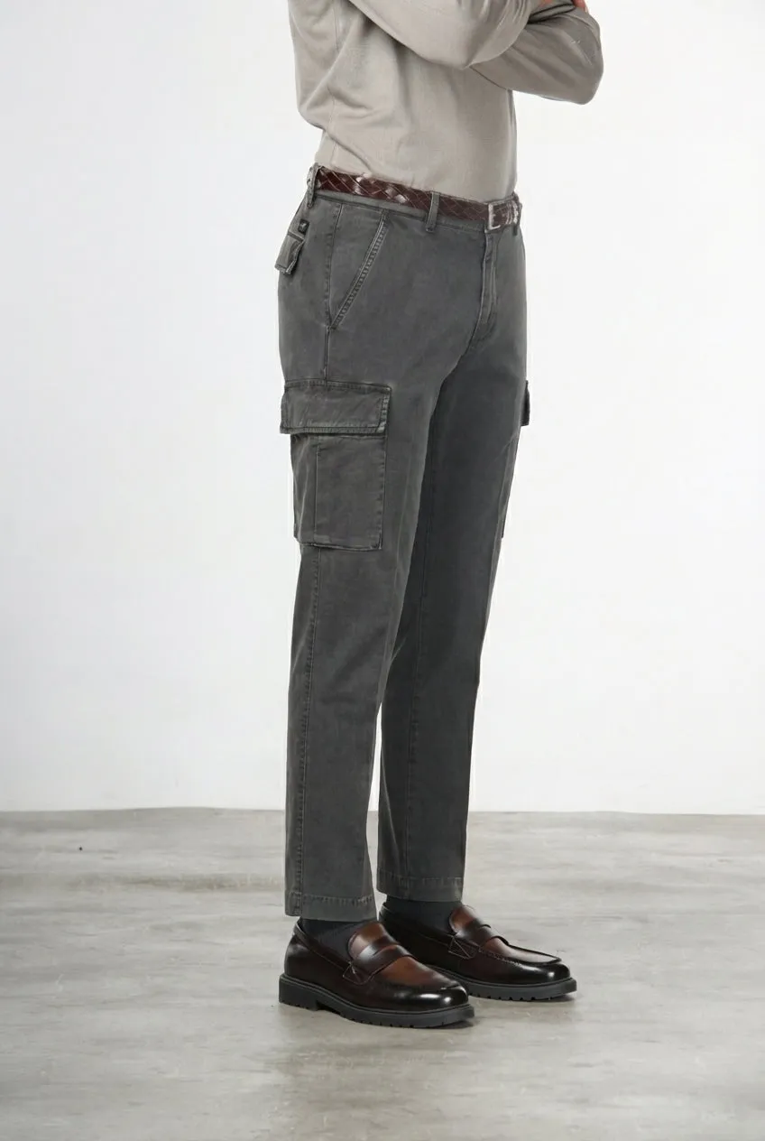 Mason's Chile cargo uomo marrone extra slim gabardina