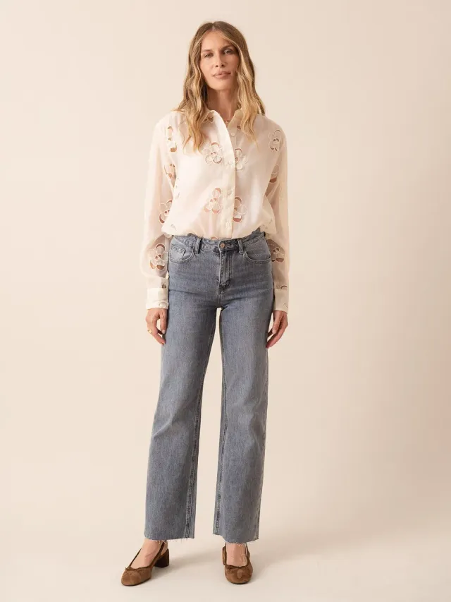 Oraije Maddie jeans dritto blu vintage