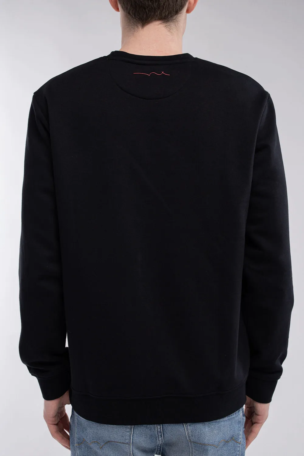 Teddy Smith S-Nark RC felpa uomo nero girocollo felpata