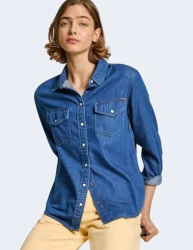 Pepe Jeans Regular Shirt Camicia Jeans Donna Taglia M
