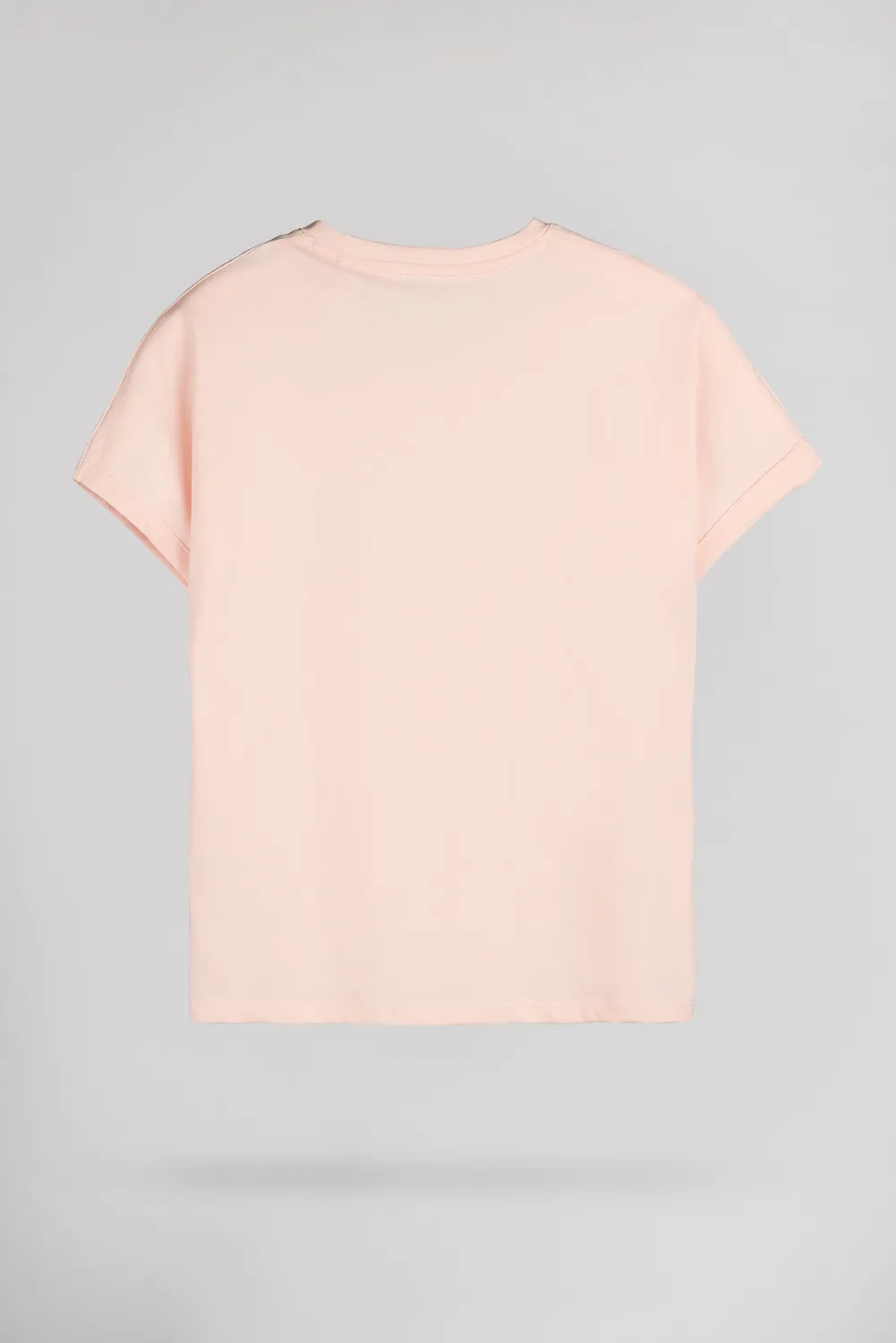 Teddy Smith T-Diana t-shirt donna rosa strass cotone