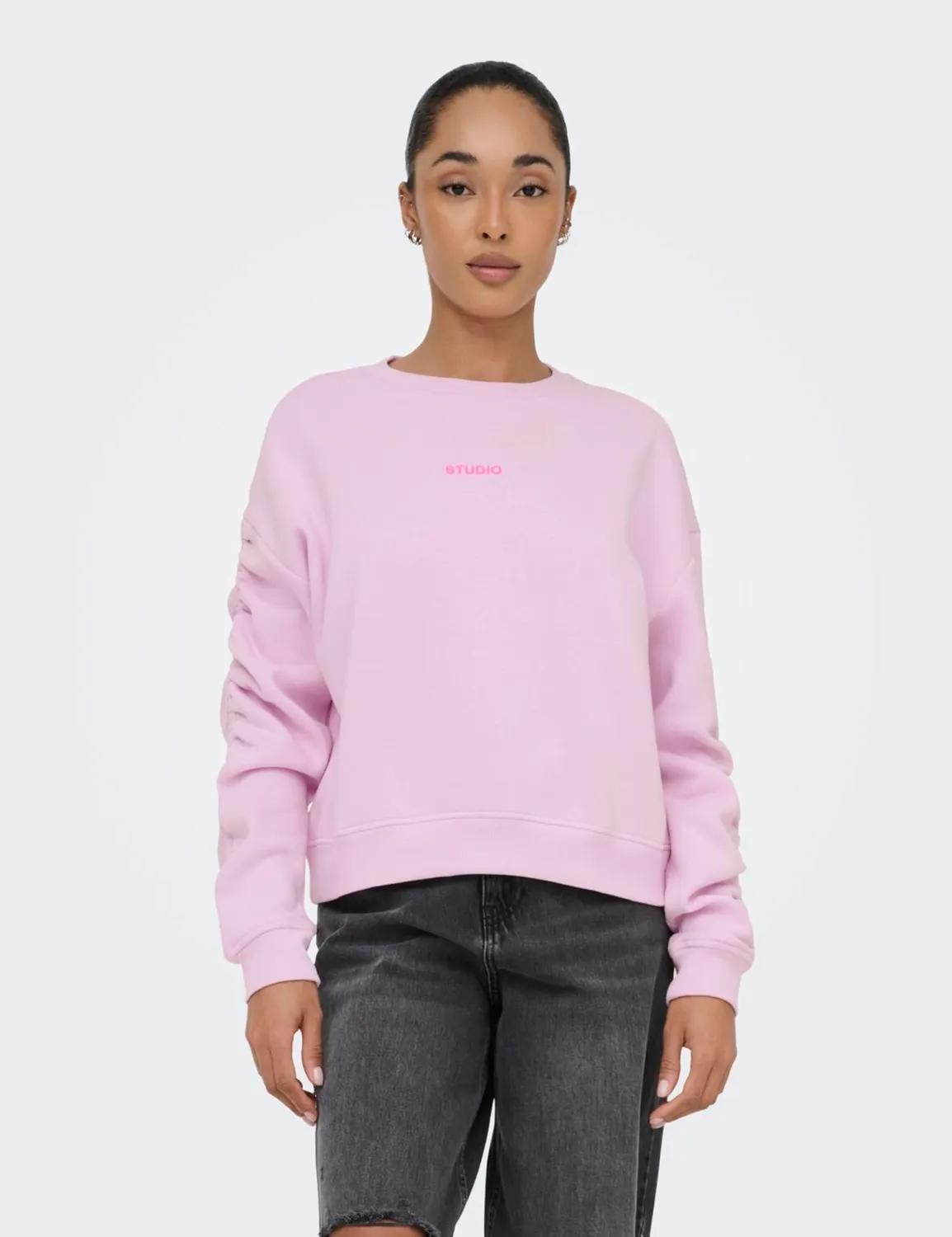 ONLY Onlsweat felpa donna girocollo morbida