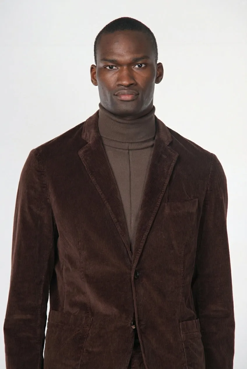Mason's Tiziano blazer uomo vinaccia velluto