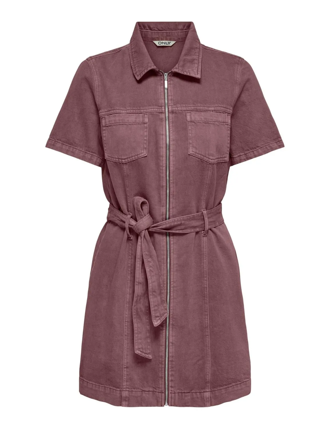 ONLY Onlsilla vestito corto donna cintura maniche corte