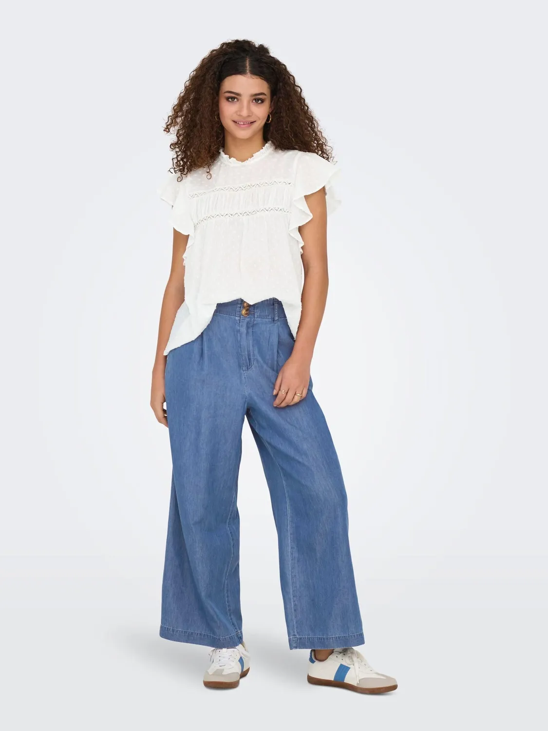 ONLY Onlkatti S/S Dobby Top donna M maniche corte