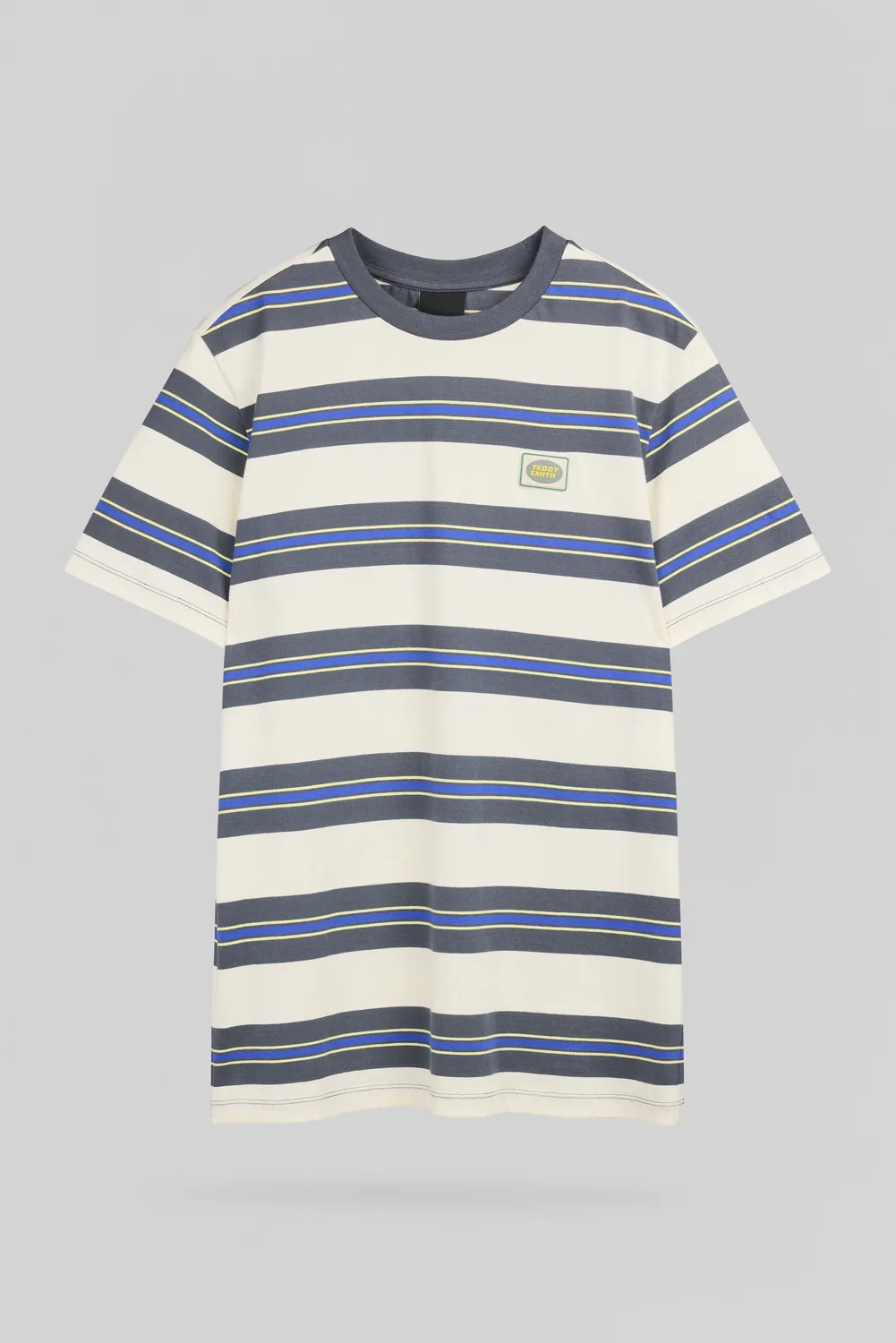 Teddy Smith T-Artuso MC t-shirt grigia righe regular