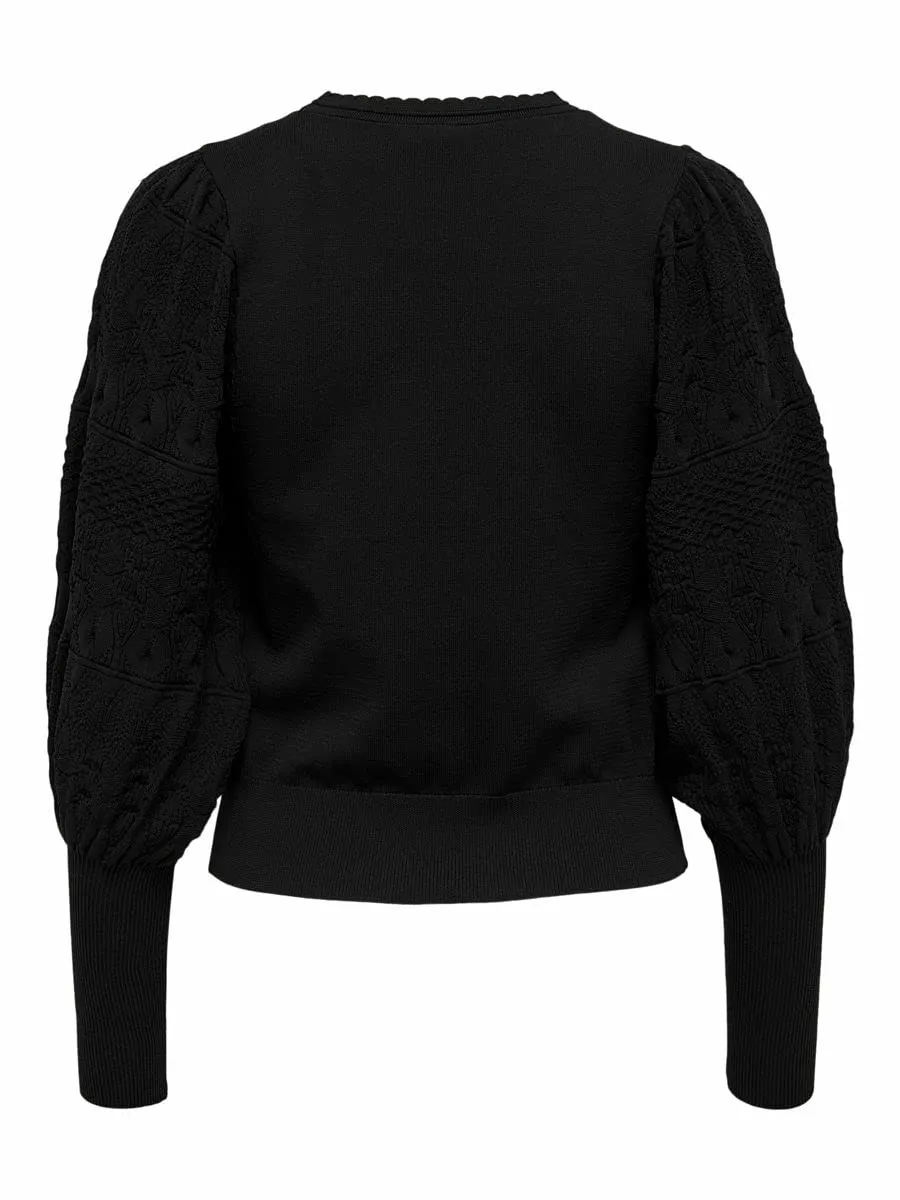 Only Onlmelita Pullover Donna Girocollo Maglia Lunga Nero