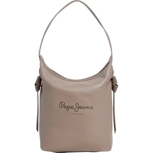 Pepe Jeans Caddy Code borsa donna grigia tracolla