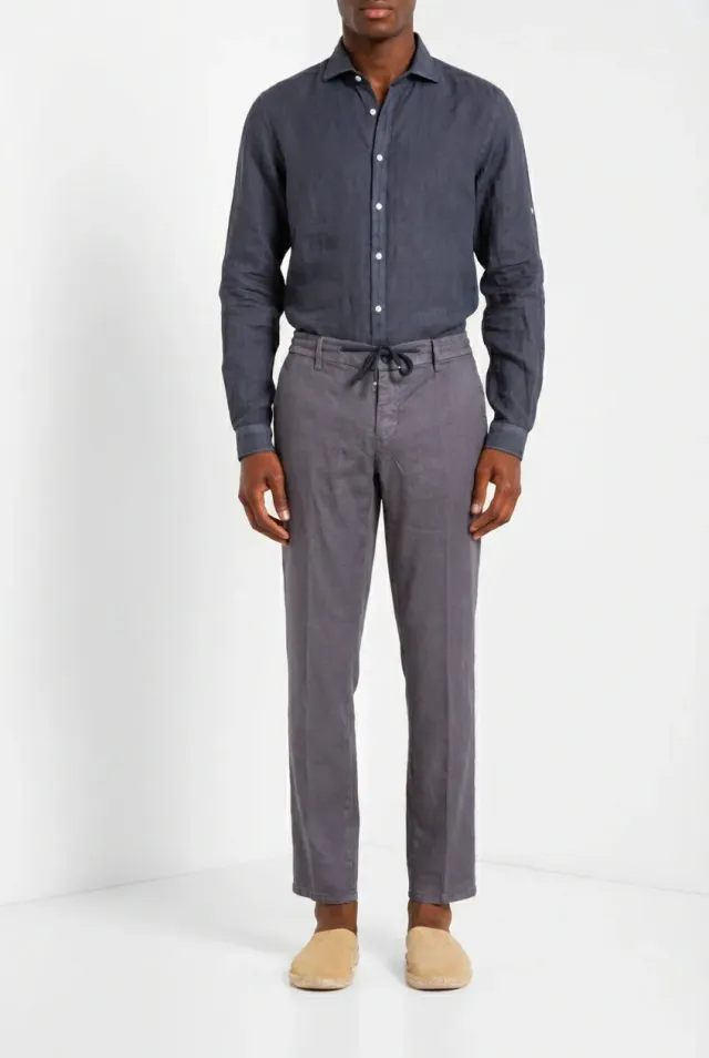 Mason's Milano Jogger pantalone chino carta da zucchero lino
