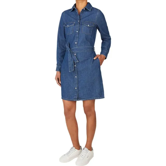 Pepe Jeans Abito Chemisier Donna Denim Blu M