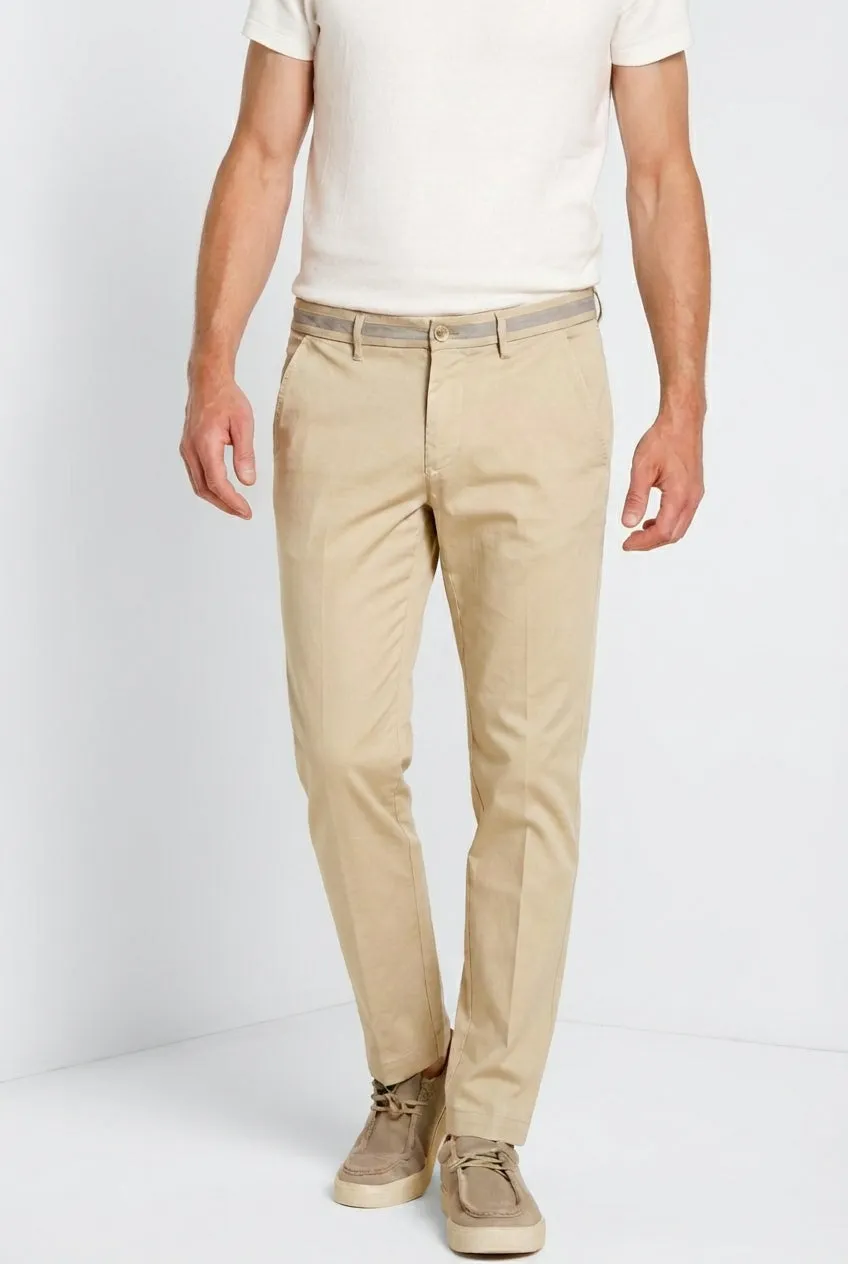 Mason's Torino University chino uomo gesso slim fit