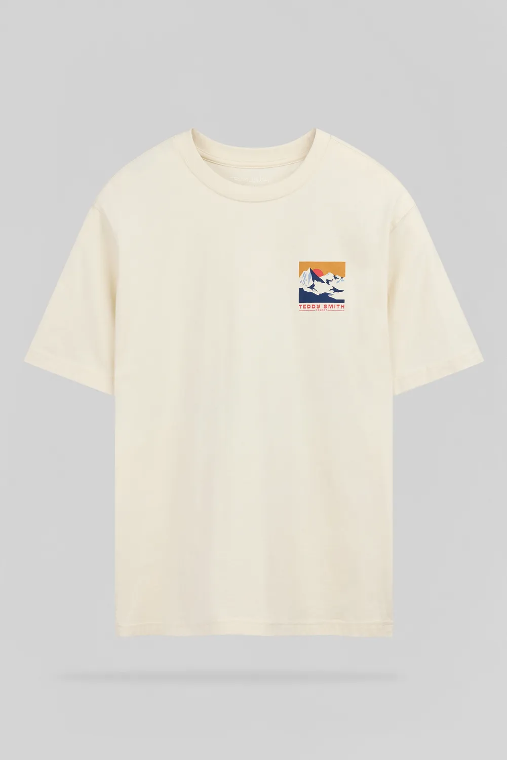 Teddy Smith T-Mountain MC Cream t-shirt crema loose fit