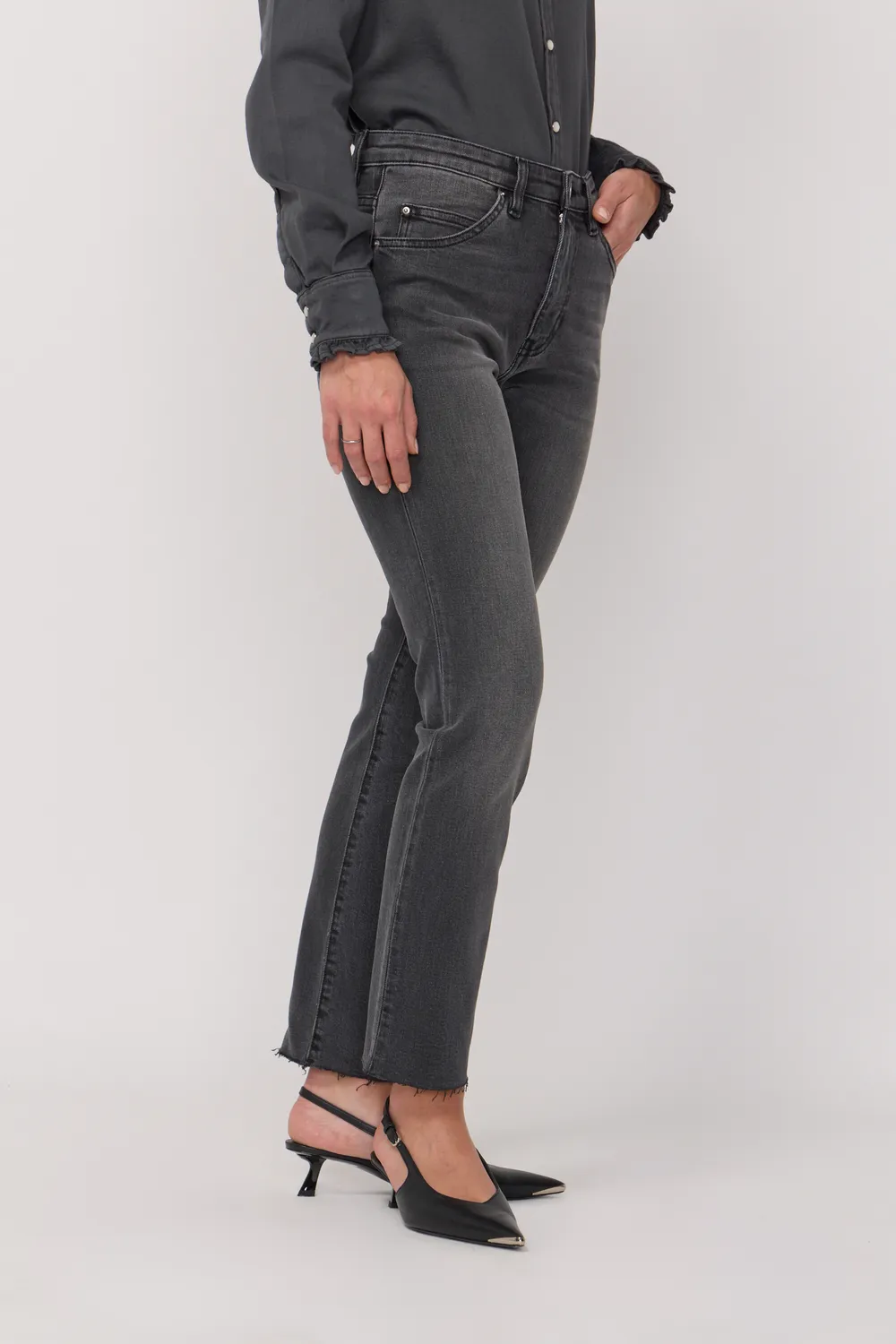 acquaverde Cara pantaloni Used Grey bootcut