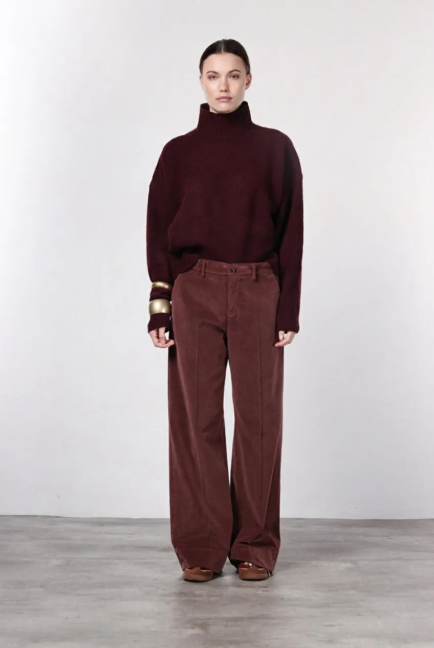 Mason's New York Studio chino donna velluto bordeaux