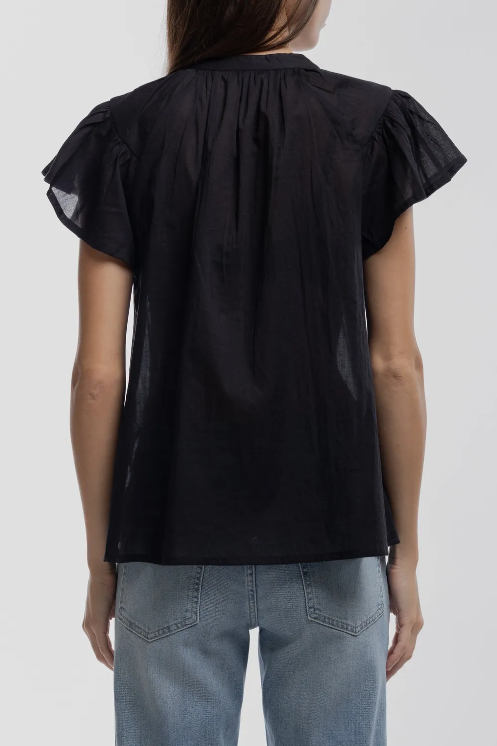 Teddy Smith T-Amanda Top Nero Cotone Donna