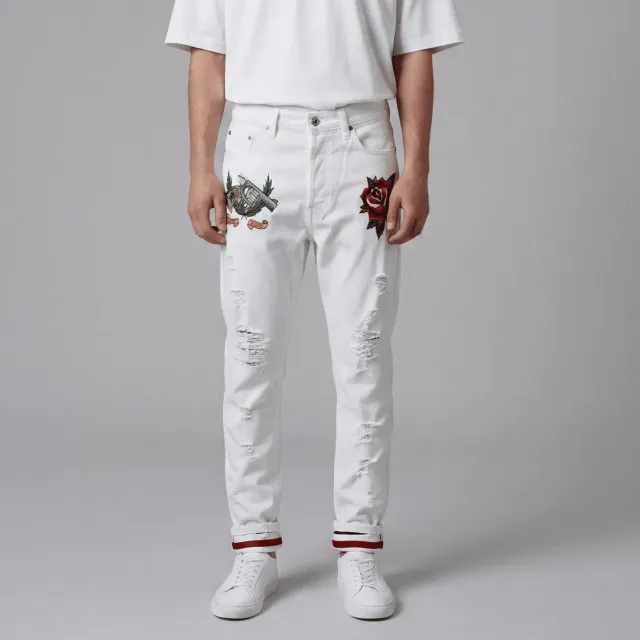 Never Say Never Levi's Vintage Jeans Pistola Rosa dipinti