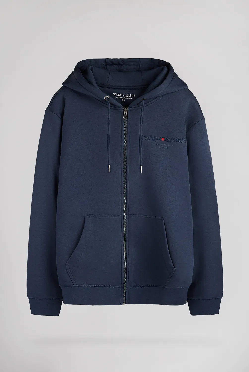 Teddy Smith Giclass Jim HZ felpa zip cappuccio blu navy uomo