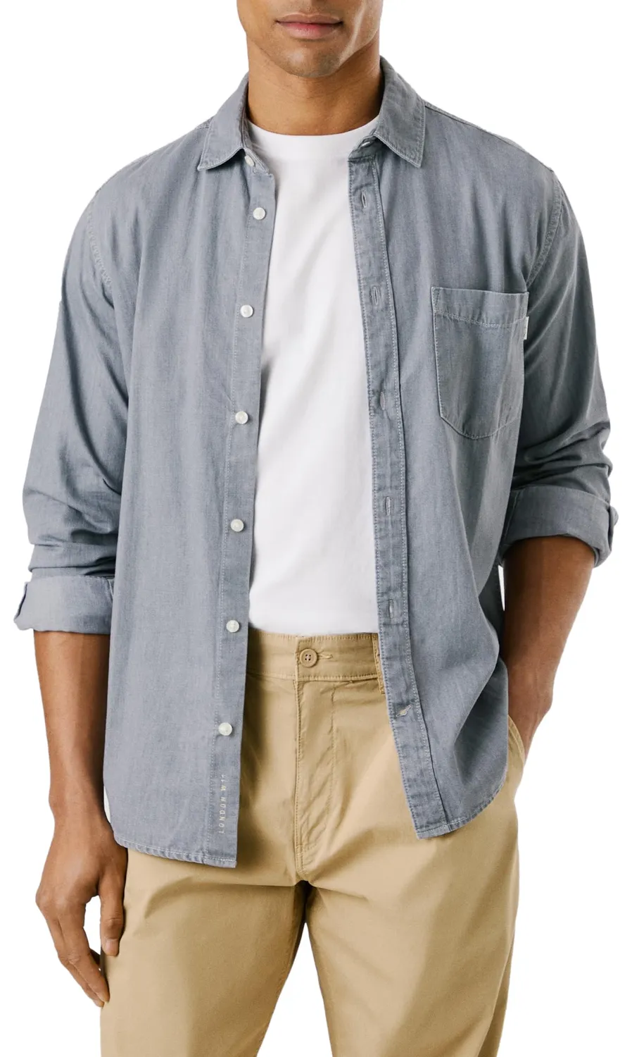 Pepe Jeans Classic Slim Shirt camicia uomo denim scuro