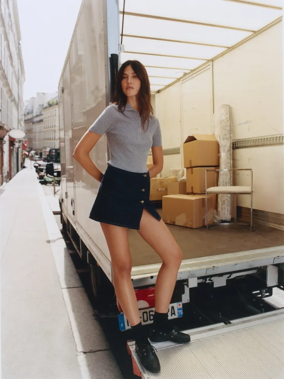 Oraije Juliana gonna shorts cotone grezzo