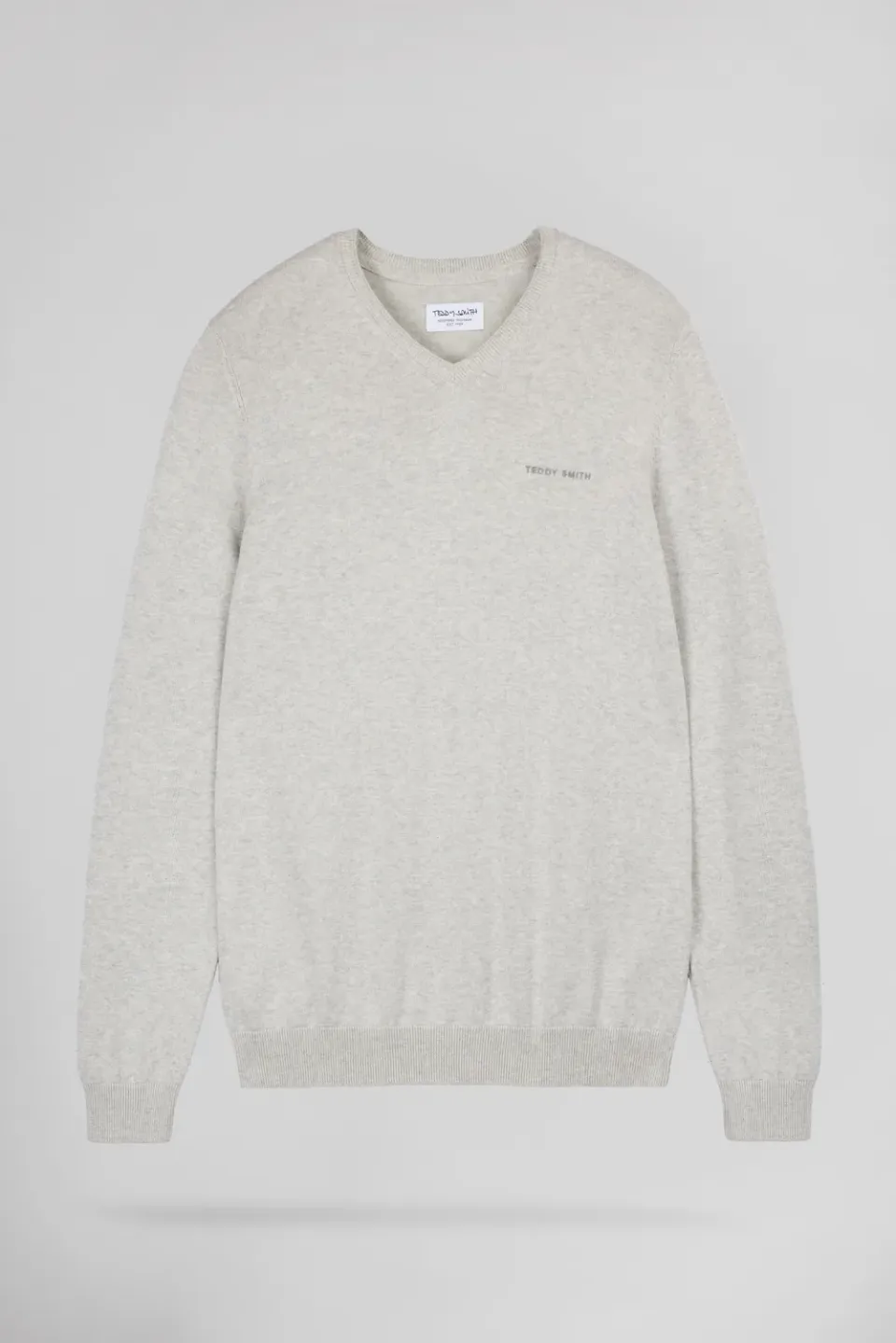 Teddy Smith Pulser 4 maglione bianco ivoire scollo V