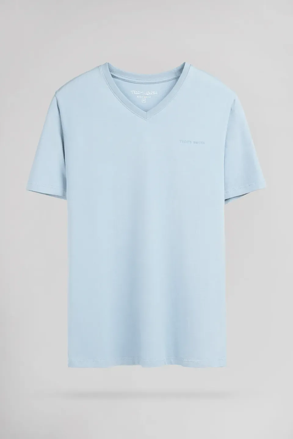 Teddy Smith Tawax 2 MC t-shirt scollo V blu pastello