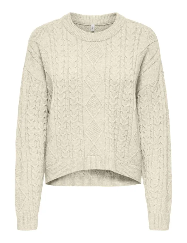 ONLY Onlkatia LS Cable pullover taglia S trecce