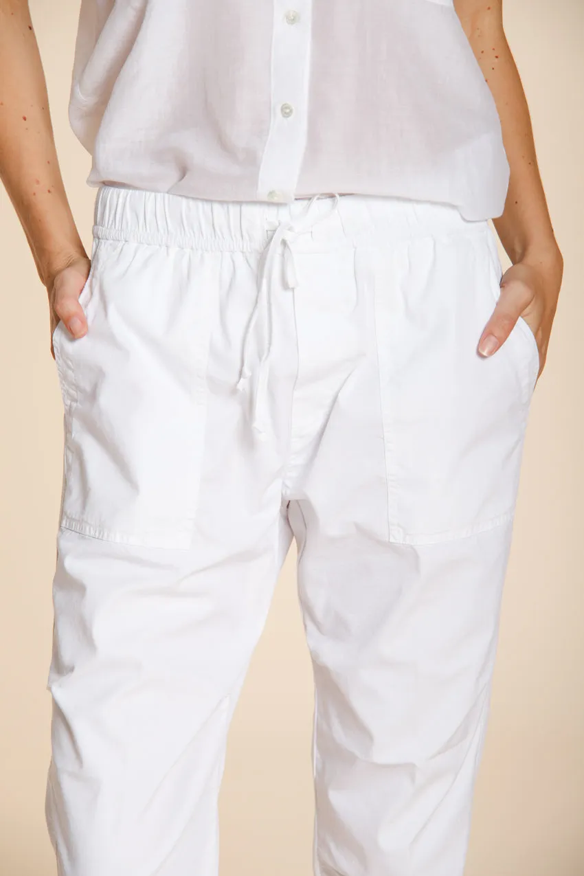 Mason's Fatique Jogger pantalone cargo bianco relaxed