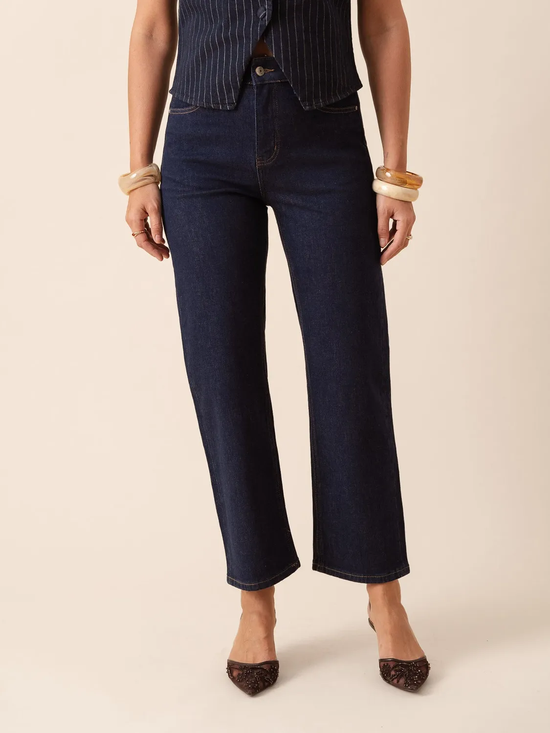 Oraije Solange jeans dritti straight brut
