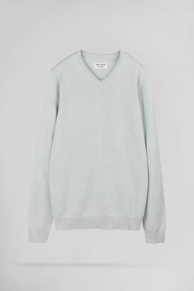 Teddy Smith Pulser 4 maglione scollo V pastel blue