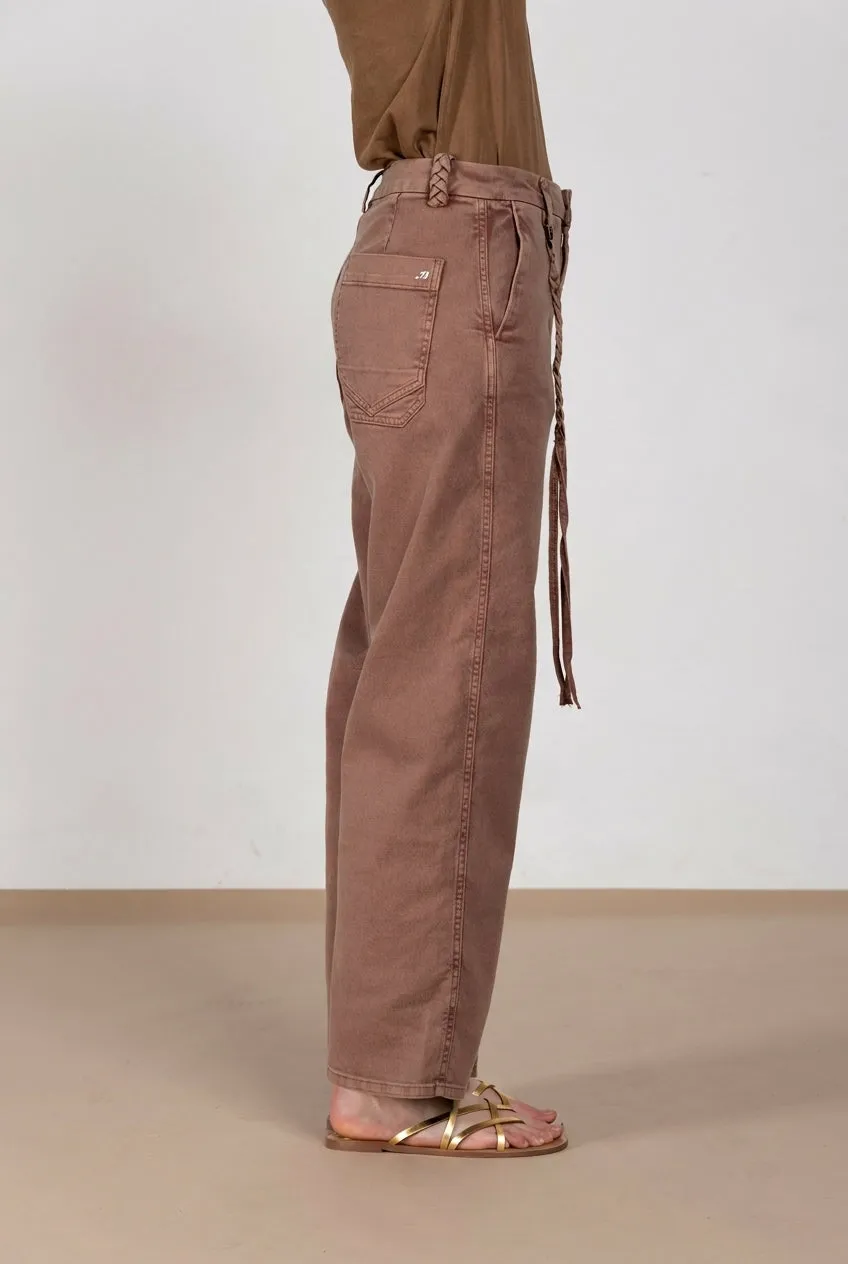 Mason's Valerie pantalone denim donna rosa balloon fit