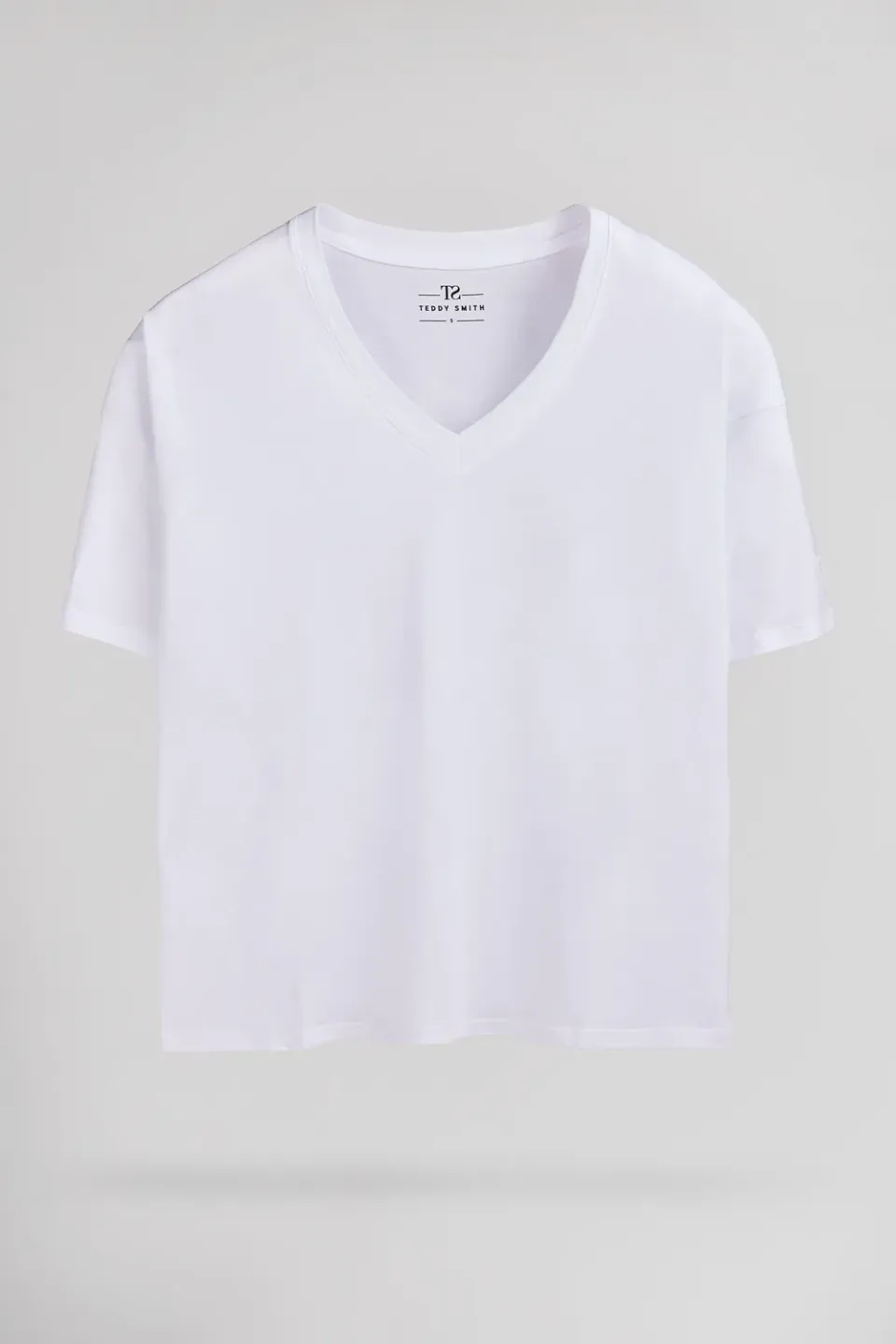 Teddy Smith Perle T-Shirt Scollo V Bianca