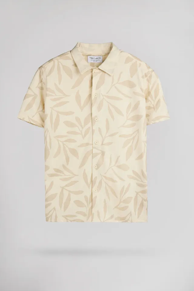 Teddy Smith C-Aresk MC JR camicia floreale crema ragazzo