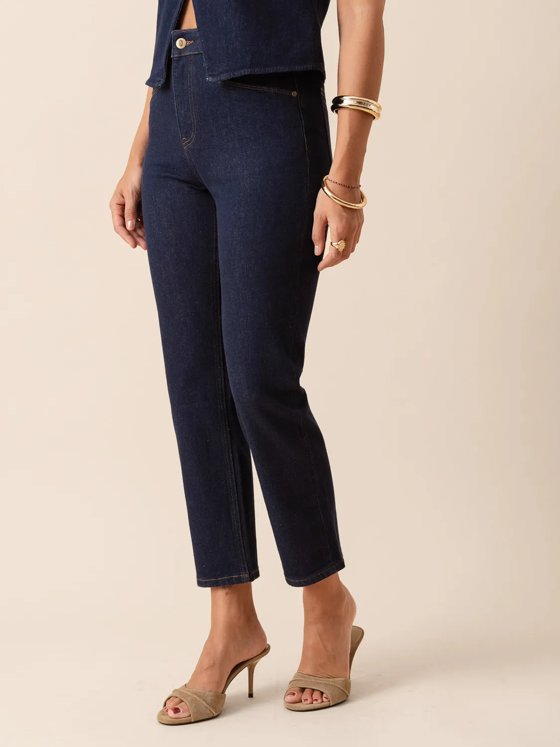 Oraije Milena jeans slim brut alla caviglia