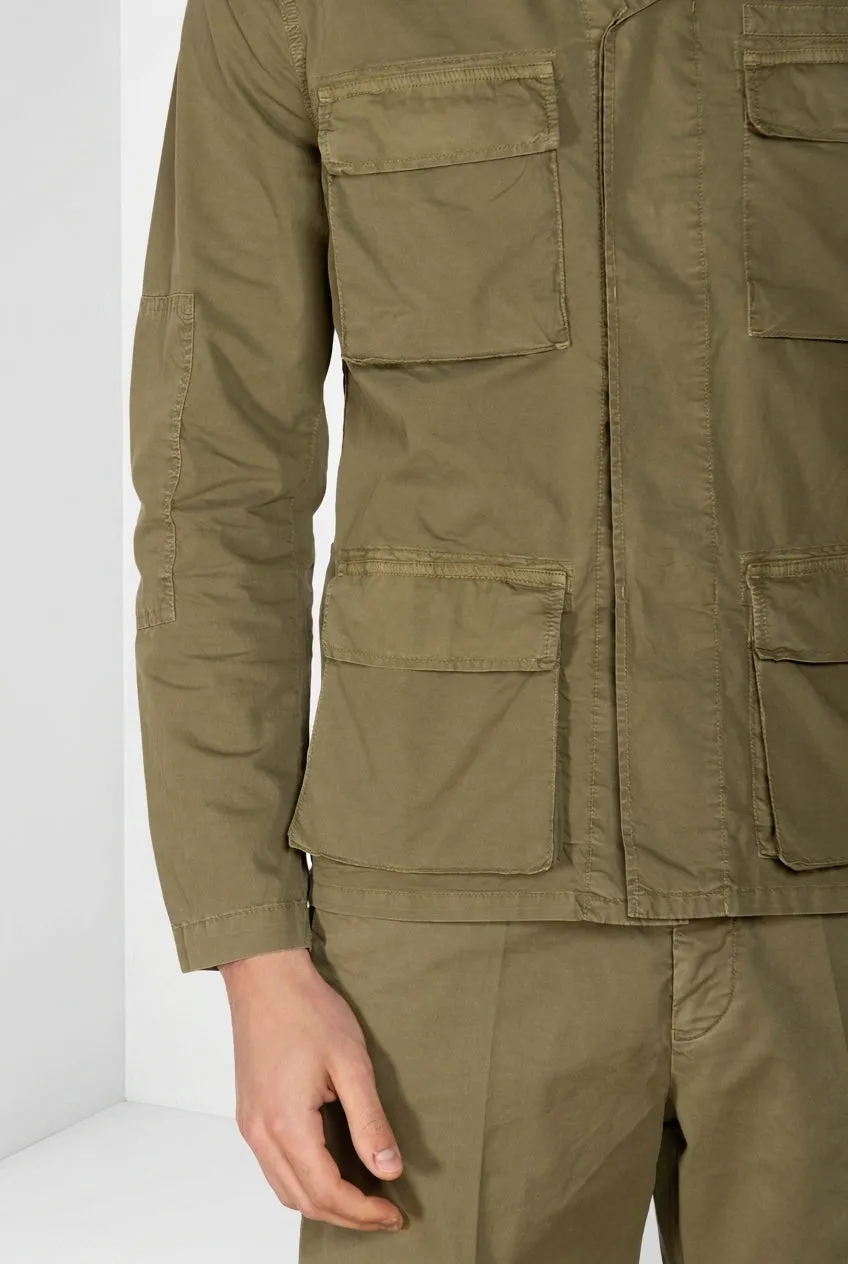 Mason's Flyshirt Delamere overshirt rosmarino stretch