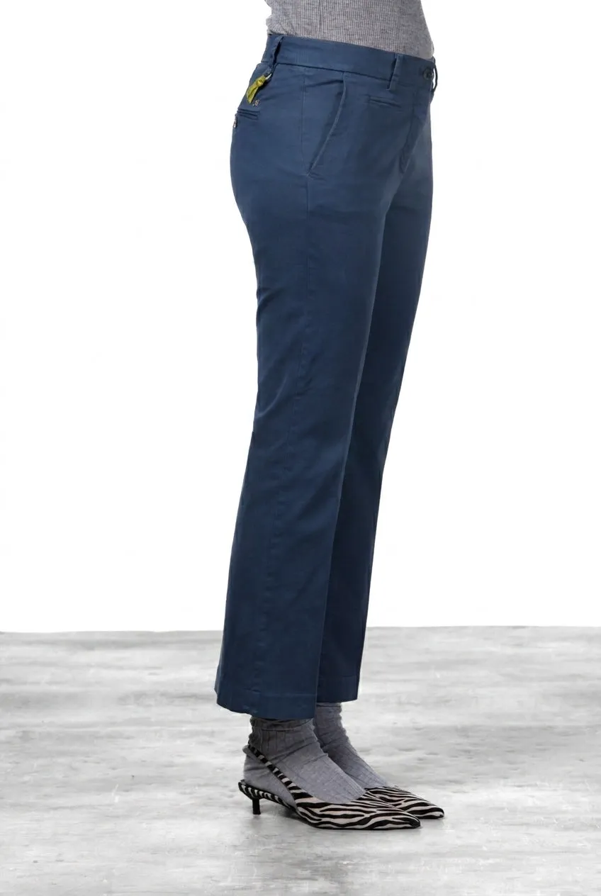 Mason's New York Trumpet Pantaloni Chino Blu Royal Gabardina