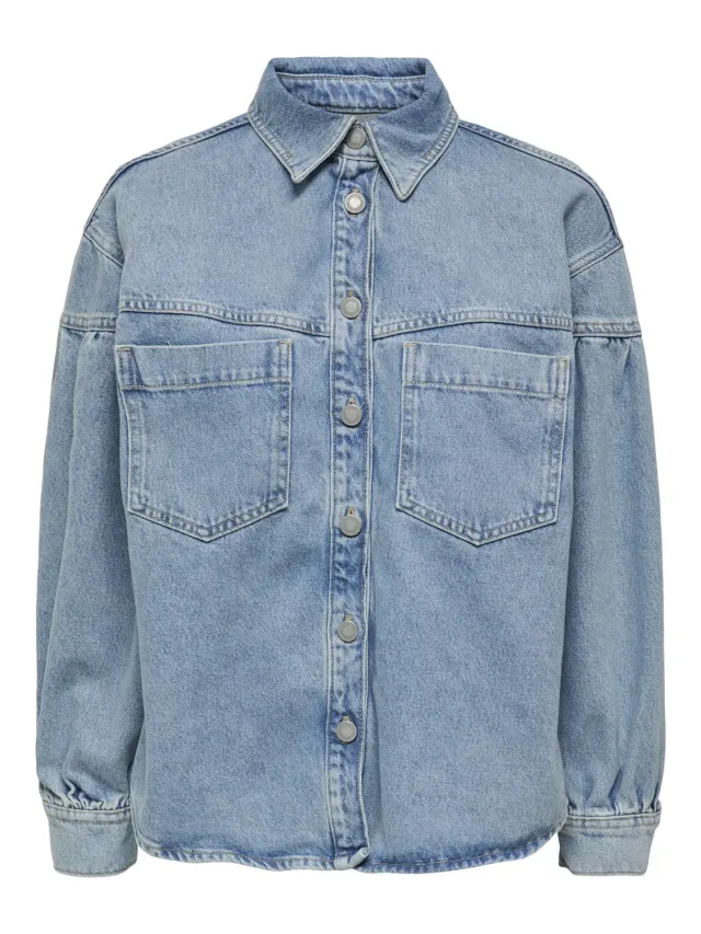 ONLY Onlanni giacca jeans Mix Blu Chiaro XS
