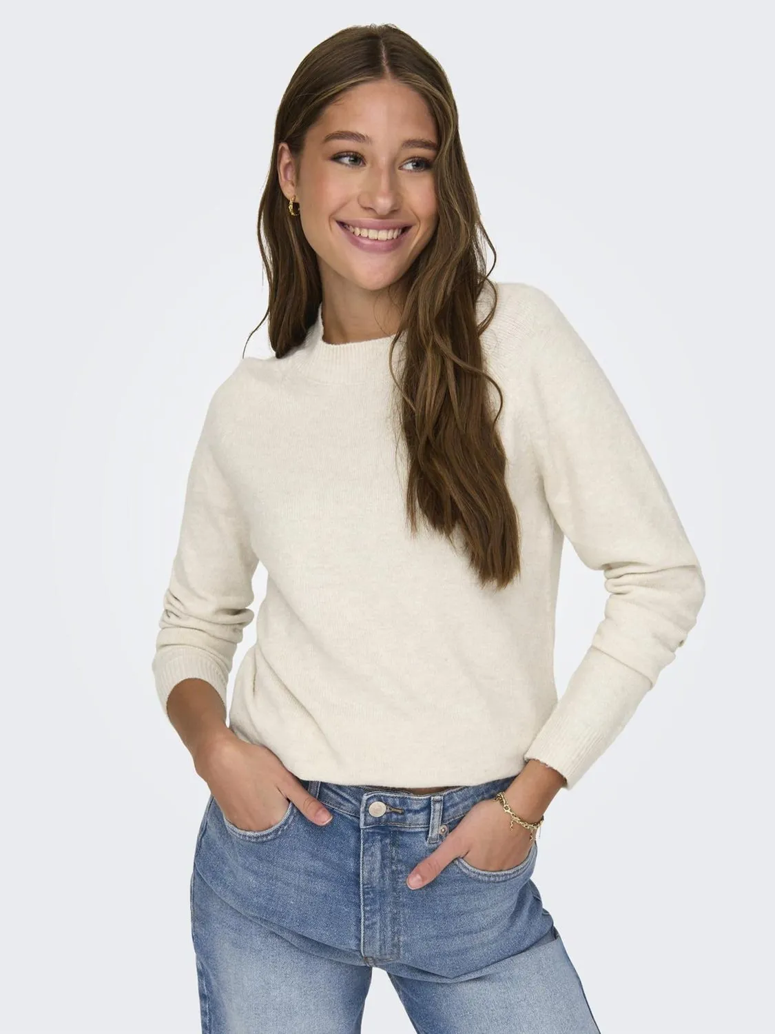 Only Onlrica pullover donna scollo a V maglia