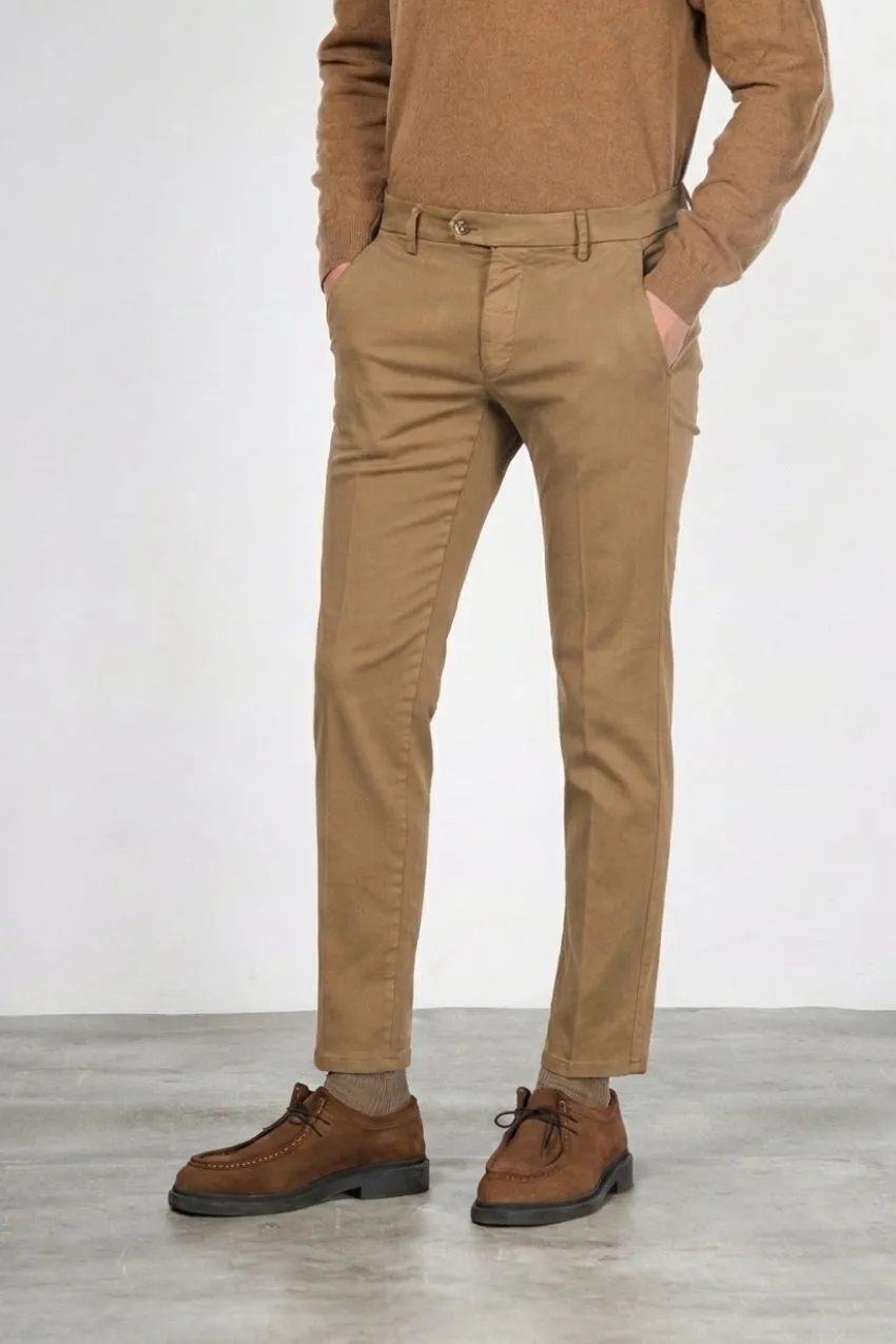 Mason's Torino Flex pantalone chino beige scuro raso