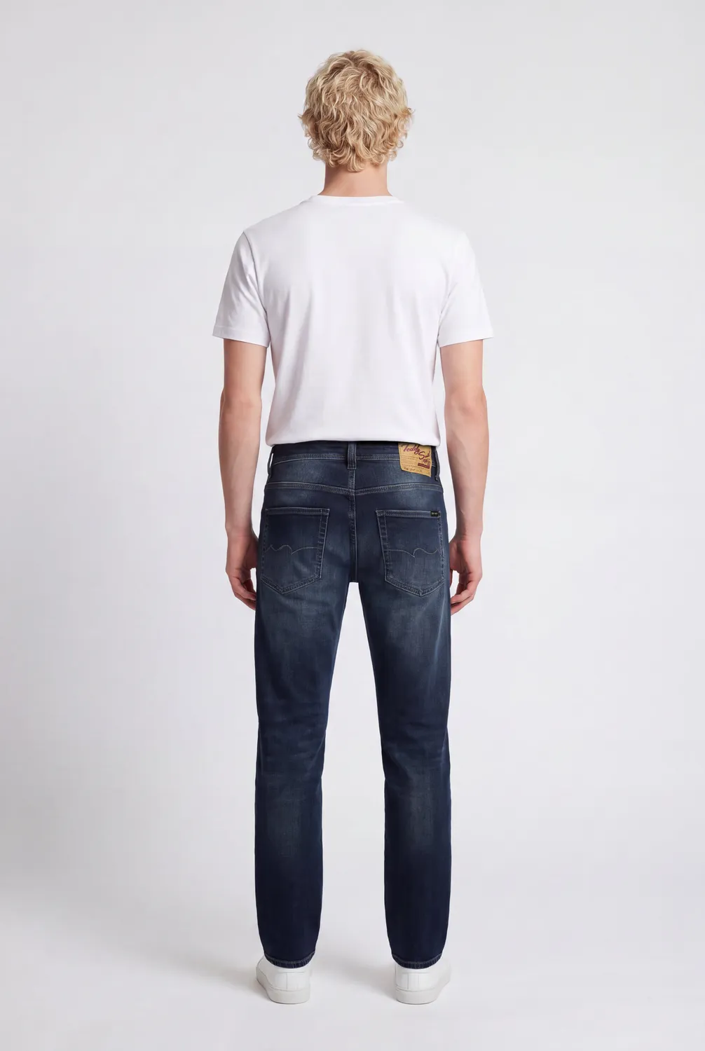 Teddy Smith Reg L32 jeans dritto deep blue elasticizzato uomo