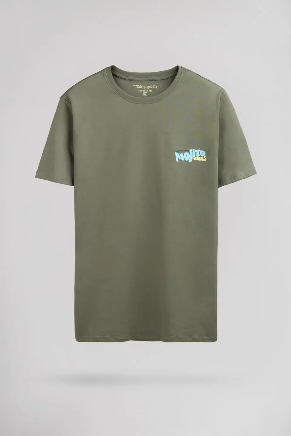 Teddy Smith T-Mojito MC T-Shirt Verde Militare Stampa