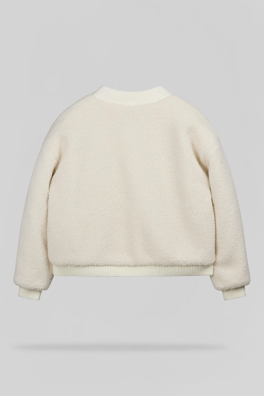 Teddy Smith G-ATESS MIDDLE WHITE cardigan sherpa ecrù donna