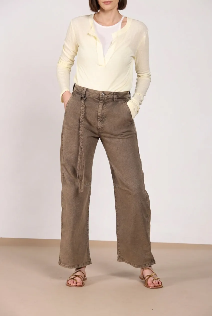 Mason's Valerie pantalone denim balloon donna beige
