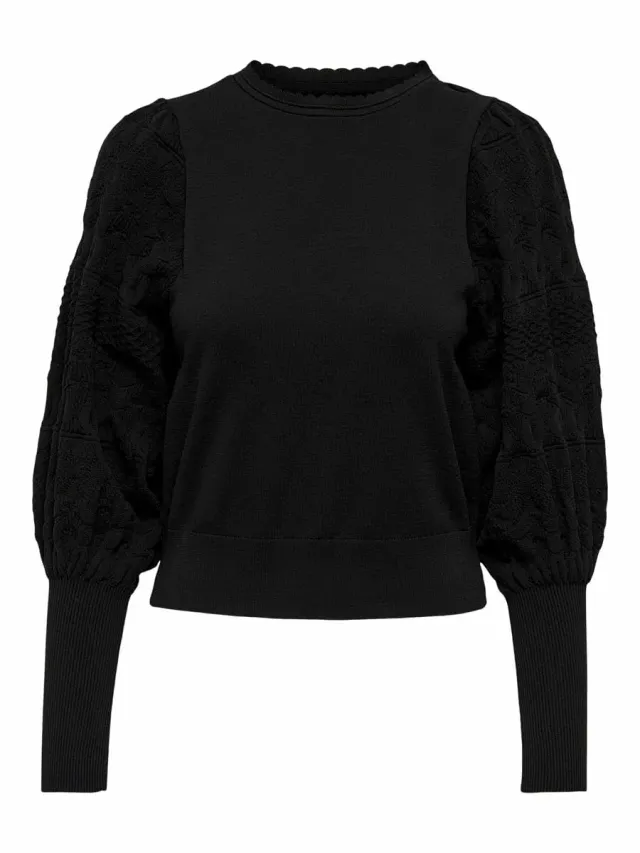 Only Onlmelita Pullover Donna Girocollo Maglia Lunga Nero