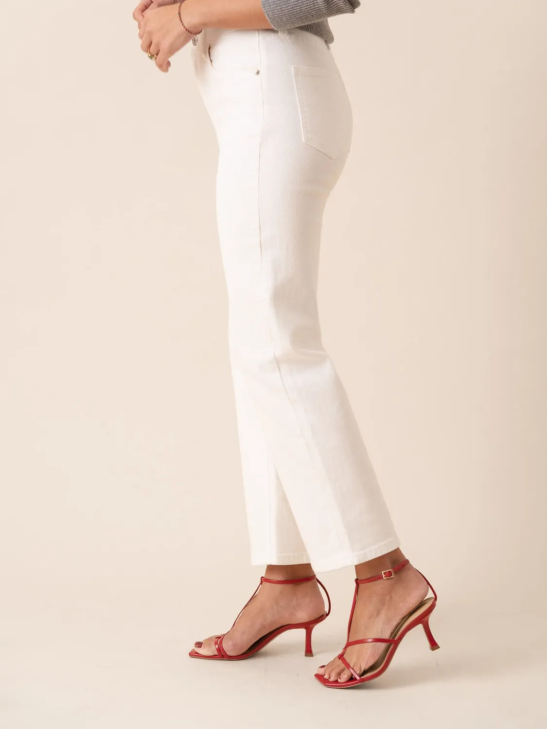 Oraije Solange jeans dritti bianchi regular
