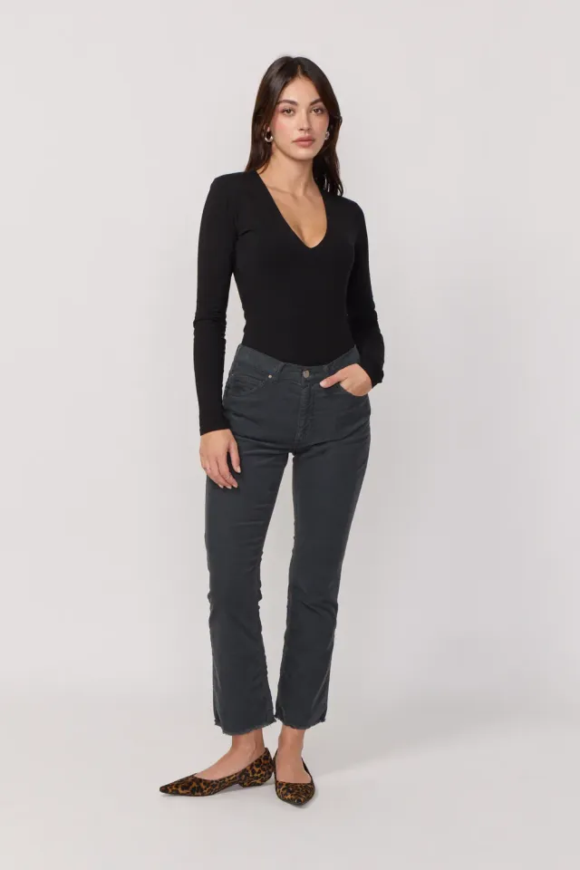 acquaverde Cara pantaloni velluto antracite bootcut
