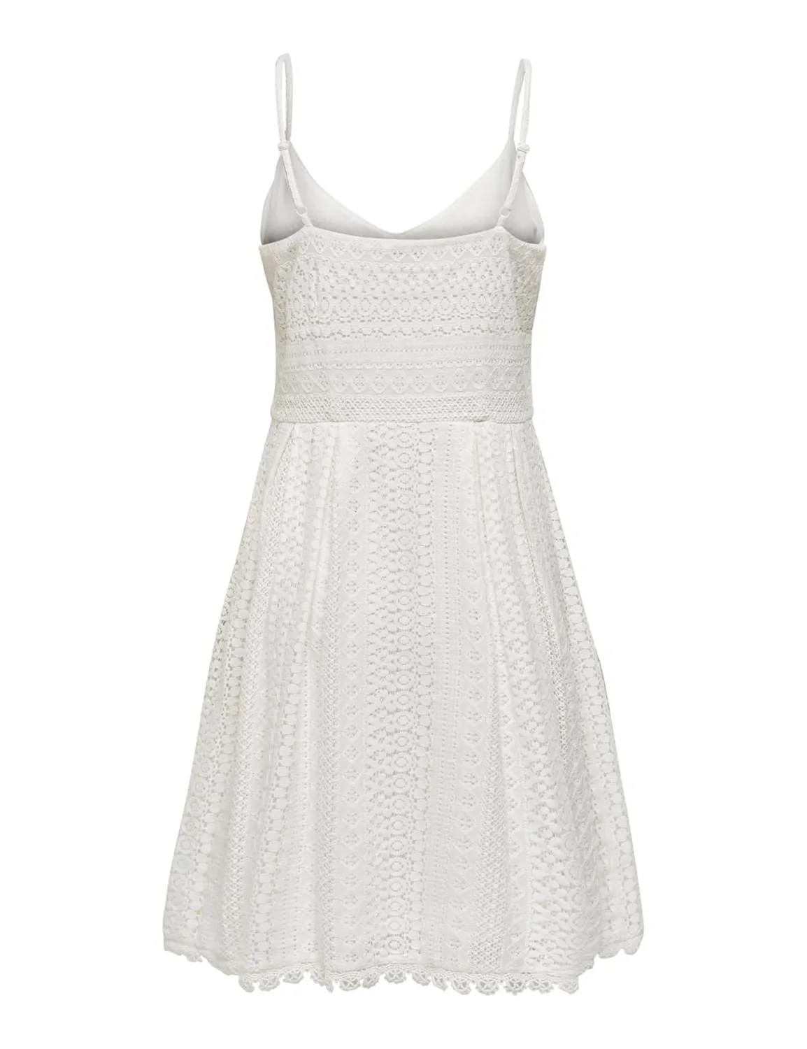ONLY Onlhelena Vestito Corto Donna 44 Pizzo Lilla