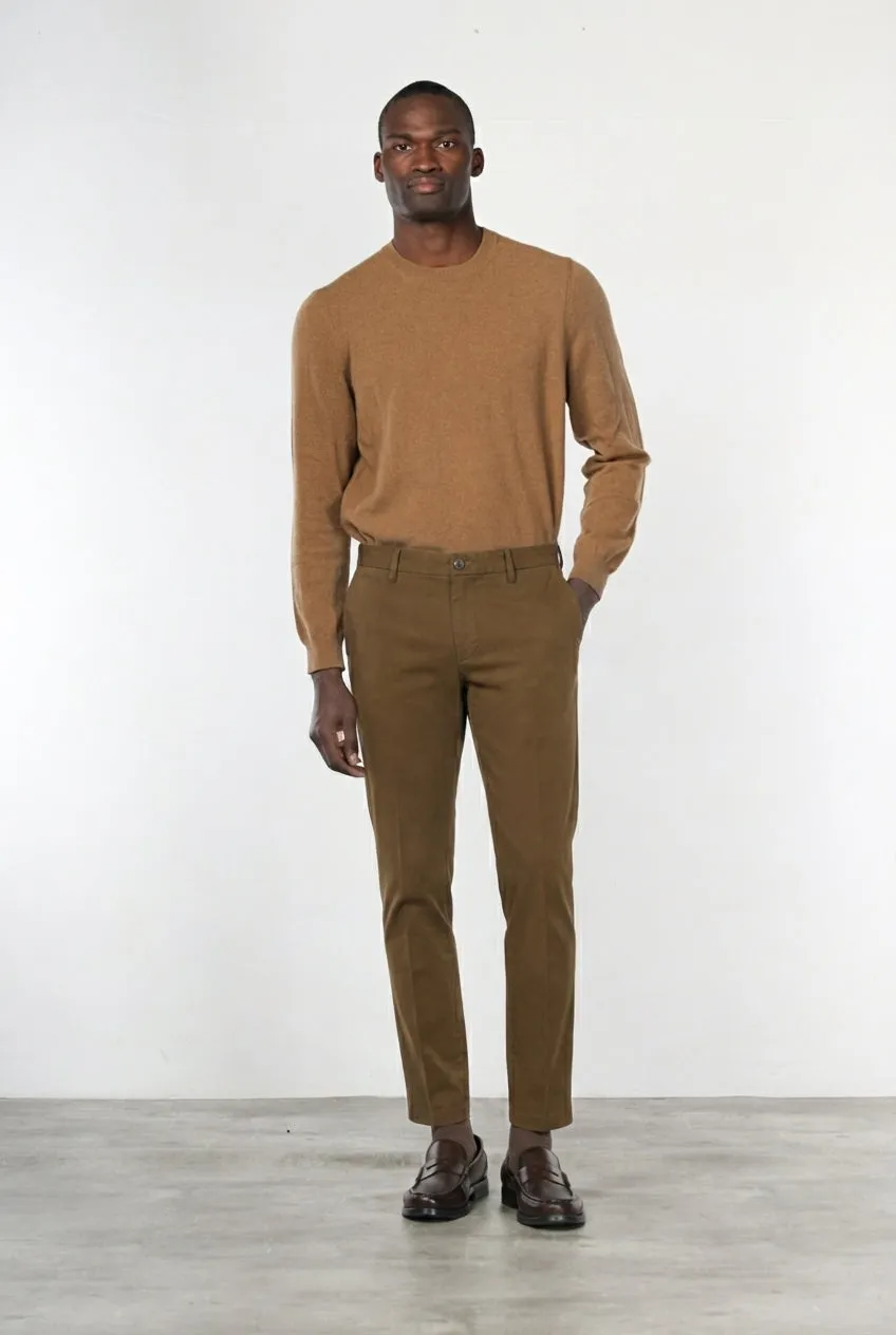 Mason's Milano chino uomo noce gabardina